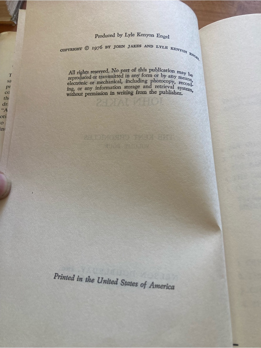 The Furies by John Jakes - White & Purple Hardcover - Picture 4 of 7